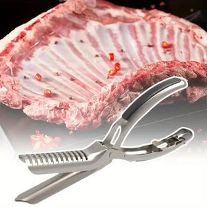 Rib Membrane Remover Kitchen Stainless Steel Tool for BBQ Rib Skin Removal
