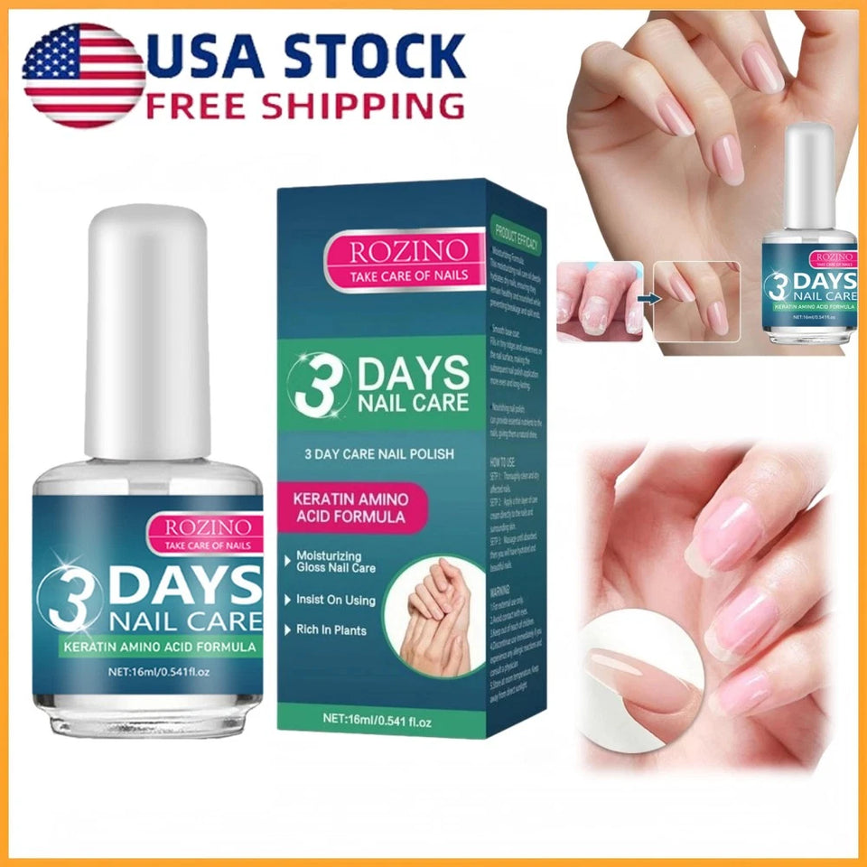 Keratin 3 Day Nail Growth Treatment, Keratin Amino Acid Nail Serum for Strengthener & Healthier Nails