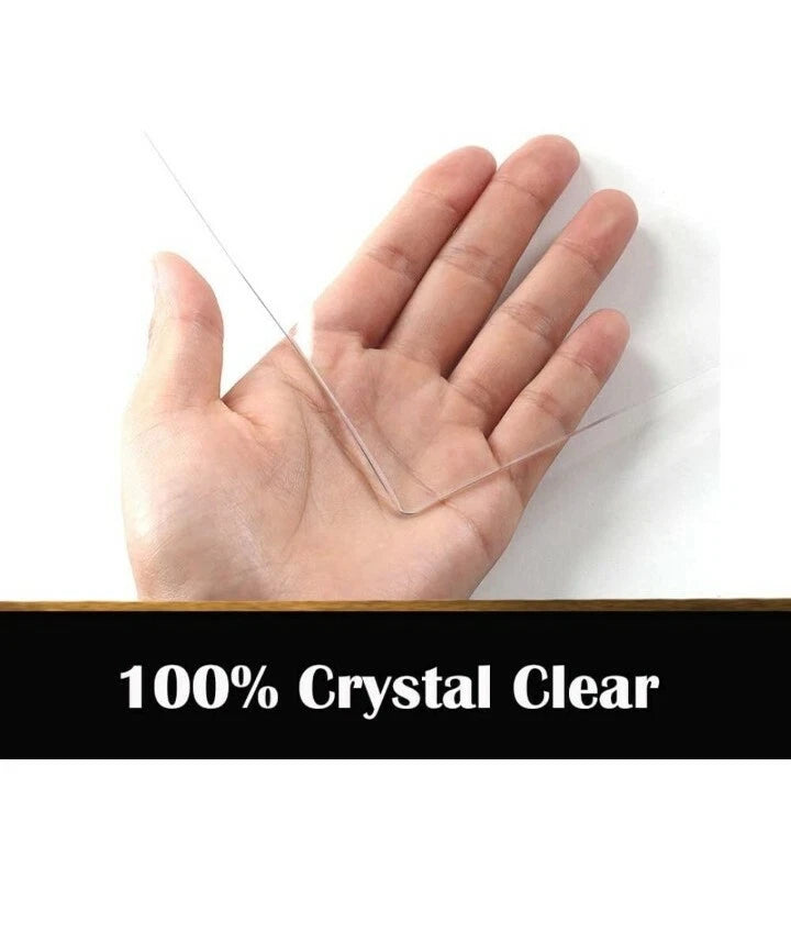 Clear Table Cover 1 mm PVC Tablecloth Waterproof Soft Glass 5x5 Feet