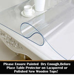 Clear Table Cover 1 mm PVC Tablecloth Waterproof Soft Glass 5x5 Feet
