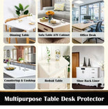 Clear Table Cover 1 mm PVC Tablecloth Waterproof Soft Glass 5x5 Feet