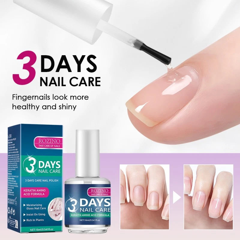 Keratin 3 Day Nail Growth Treatment, Keratin Amino Acid Nail Serum for Strengthener & Healthier Nails