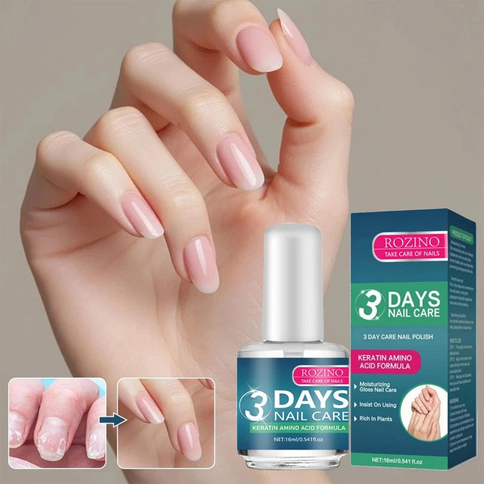 Keratin 3 Day Nail Growth Treatment, Keratin Amino Acid Nail Serum for Strengthener & Healthier Nails